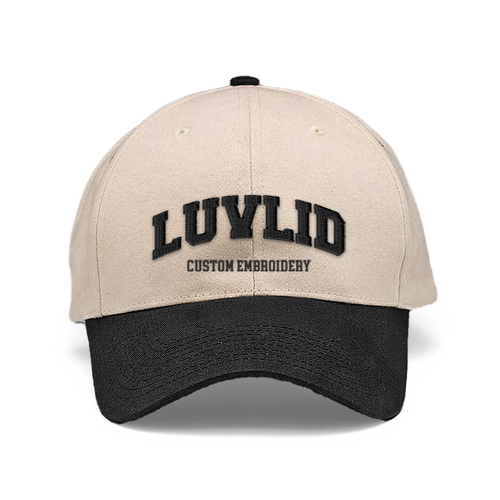 Custom Embroidered Logo/Text -  Personalized Vintage Two-tone Dad Hat