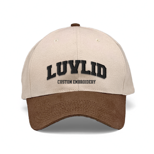 Custom Embroidered Logo/Text -  Personalized Vintage Two-tone Dad Hat