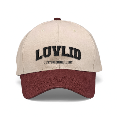 Custom Embroidered Logo/Text -  Personalized Vintage Two-tone Dad Hat