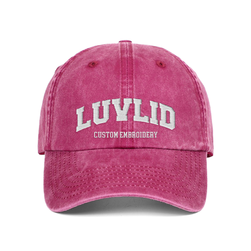 Custom Embroidered Logo/Text -  Personalized Vintage Washed Baseball Cap